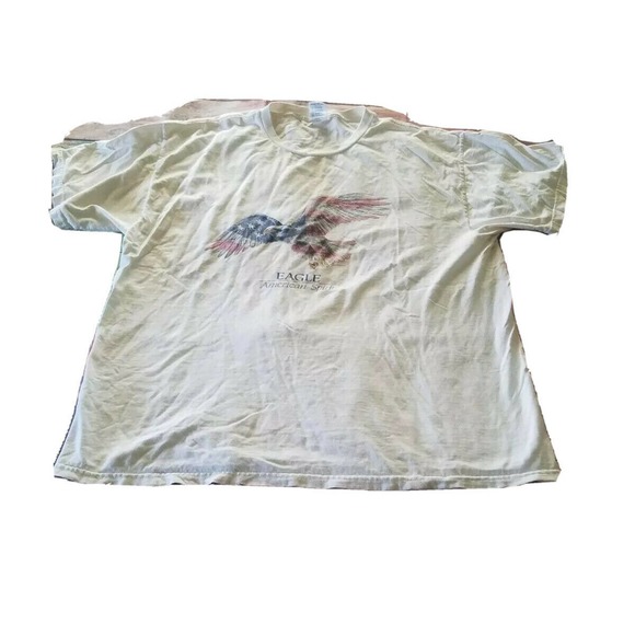 Delta Pro Weight Mens Short Sleeve American Flag USA Eagle‎ T-Shirt Sz XL - Picture 1 of 7